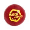 DSC Match Grade Cricket Leather Ball – Official Size & Weight 5.5oz Professional Match Ball, Alum Tanned 4-Piece Construction (Red, Pack of 1)