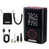 AGARO Regal New Portable Tyre Inflator for Cars & Bikes, 18L/min of Airflow, Upto 150 PSI, 4000 mAh (2 * 2000) Batteries, LED Flash Light, Rechargeable Type C Port, Digital Display, Multiple Nozzles