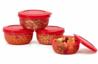 Cutting EDGE 1300ml Eco Storage Container & Organizer Set of 4 (Red)