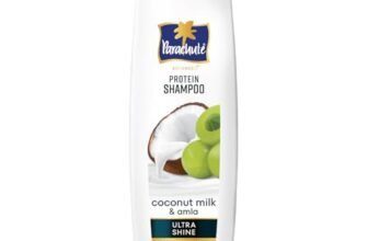 Parachute Advansed Protein Shampoo with Coconut Milk & Amla | Up to 48 hr Shine | Ultra Shine | Protein Lock Technology | Paraben free | For Men & Women | 170ml