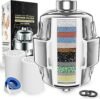 FEELSO FE-15 PRO abs shower and tap filter for hard water with 15 stage Hard Water Softener Cartridge – Universal Shower Head Water Softener (Chrome FE-18 + 2 Cartridge)