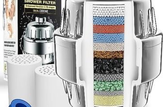 FEELSO FE-15 PRO abs shower and tap filter for hard water with 15 stage Hard Water Softener Cartridge – Universal Shower Head Water Softener (Chrome FE-18 + 2 Cartridge)