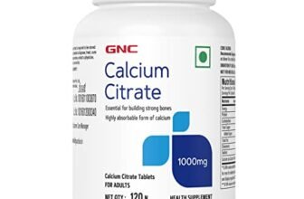 GNC Calcium Citrate 1000mg | 120 Veg Tablets | Most Absorbable Calcium | Improves Bone Strength & Density | Combats Age-Related & Postmenopausal Bone Loss | Boosts Muscle Strength | Formulated in USA