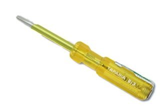 Taparia Cellulose Acetate Plastic 813 Screw Driver with Neon Bulb 130 mm (Yellow, Pack of 10)