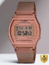 CASIO B640WMR-5ADF Vintage Dial Rose Gold Stainless Steel Mesh Band Digital Watch  – For Men & Women