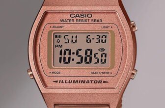 CASIO B640WMR-5ADF Vintage Dial Rose Gold Stainless Steel Mesh Band Digital Watch  – For Men & Women
