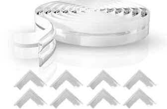 Lifelong Foam Cuppy Baby Safety & Protection Kit 2 in 1 | Long Safety Strip & 8 Large Corner Guards | Drawer Safety, Child Safety, Baby Proofing, Kids Safety Products, Edge Protection, Cabinet Safety