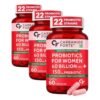 Carbamide Forte Women’s Probiotics Supplement 60 Billion CFU | Vaginal Probiotics & Gut Health Supplements with Cranberry Extract | 60 Veg Capsules (Pack of 3)