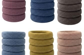 TEMPERIA (30pcs) Hair Rubber Bands for Women & Girls | Elastic Ponytail Hairbands Ties Accessories for School, Party & Wedding | Gentle on Hair, No Breakage | Same Colour