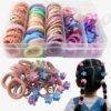 TEMPERIA Hair Accessories Birthday Gift Items for Girls & Kids | Combo of Claw Clips, Rubber Bands, Hairpins & More | Cute Hair Styling Kit for Baby Girls for Party & Wedding | Multicolor -95pcs