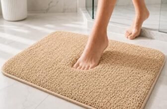 Roar Carpet Doormat for Home Entrance, Door Mat for Living Room, Bedroom & Office, Anti Slip Floor Mat,Easy Clean Decorative Mat for Indoor Outdoor Use Microfiber Bath Mat, 60×40 cm, Beige