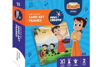 Fevicreate Chhota Bheem Chhutki Sand Kit | All-in-one DIY Craft Kit | Make 2 picture frames with Sand Packets | Birthday Gift | Screen-Free Learning | By Fevicol | Best Gift for Boys & Girls 5+ years