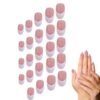 TEMPERIA Press On Fake Nails For Women & Girls – French Acrylic Reusable Aesthetic – Stick On Artificial False Nails Extension – (24 pcs) (Pink & White)