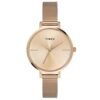 TIMEX Analog Watch for Women with Rose Gold Round Dial & Rose Gold Stainless Steel Bracelet Band Water Resistant Women’s Wrist Watches – TWEL155SMU06