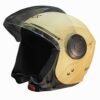 Cortex ISI & DOT Certified Zion Half Face Helmet M Size for Men & Women with Scratch Resistant Polycarbonate Visor, Hard ABS Shell Helmet | Clear Visor, Lightweight, Khaki