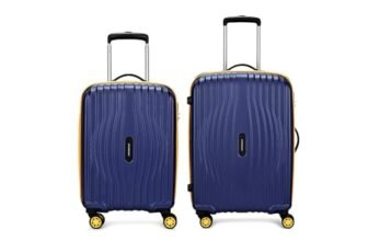 Aristocrat Vortex Plus | Set of 2 Trolley Bag, 55+65 Cm, Small+Medium Hardside Luggage | 8 Wheels, Combination Lock | Polycarbonate | 3 Year International Warranty | Midnight Blue
