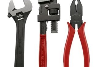 Eastman Tool Kit Set | Combo Pack of 3 | Adjustable Wrenches 1Pcs 8/200 Mm, Combination Plier 1Pcs 8/200 Mm, Pipe Wrenches 1Pcs 10/250Mm (Set of 3 pcs Tool kit 2051-8_2020-8_2048-10)