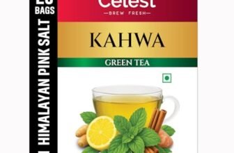 Celest Kahwa Green Tea, 20 Tea Bags | Helps in Detox | Contains Desi Herbs & Spices