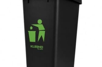 CELLO Plastic Swing-Lid Garbage Dustbin (48 Ltr, Green/Black)