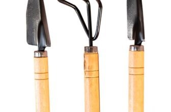 Nurturing Green® Set of 3 Gardening Hand Tools (Trowel, Cultivator, & Transplanter) | Durable & Rust Resistant | Perfect for Small Plants, Trees, Grass & Garden Spaces