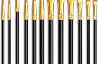 Eclet Craft 12-Piece Paint Brush Set – Professional Round Pointed Nylon Hair Brushes for Acrylic, Watercolor & Oil Painting (Basic Model)
