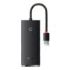 Baseus Lite Series USB Hub, 4-Port USB 3.0, 5Gbps Data Transfer, 25cm Cable, Black