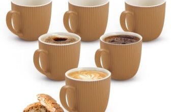 Treo by Milton Ridge 210 Coffee Mugs, 6 Pieces, 210 ml Each, Ceramic Mugs, Microwave Safe, Crockery Cup, Ideal for Daily Use & Gifting (Print and Colors May Vary)