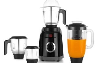 Cello Kitchenette Collection Armour Pro Mixer Grinder, Black | 900 W Heavy Duty Motor | 3X Speed Control | 3 Stainless Steel Jars & 1 Juicer Jar