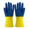 Robustt Heavy Duty Rubber Hand gloves – 1 Pair (Free Size, Multicolor) for Dishwashing, gardening, kitchen cleaning