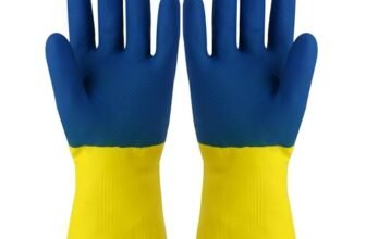 Robustt Heavy Duty Rubber Hand gloves – 1 Pair (Free Size, Multicolor) for Dishwashing, gardening, kitchen cleaning