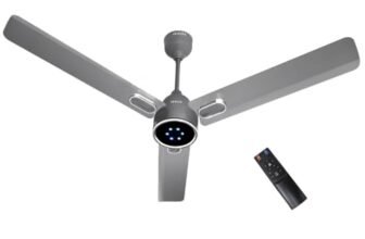 INALSA BLDC Ceiling Fan 1200mm Aero Swift Luxe|Ceiling Fan with Remote Control Timer/Boost Mode|BEE 5 Star Rated Energy Efficient|Low Noise|High Air Delivery|LED Indicator|3 Yr Warranty on Motor,Grey