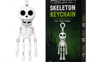 AERIXA Skeleton Keychain with Movable Limbs