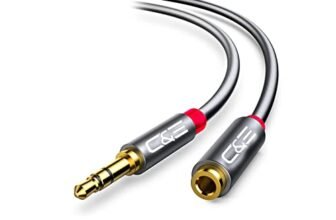 3 PACK-3.5mm Aux Headphone Extension Cable 3 Feet (0.9 Meters) Male to Female Stereo Audio Extension Cable for Car, Home Stereo, iPhone, Smartphone or Any Audio Device