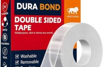 Multipurpose Double Sided Tape Heavy Duty – Adhesive Silicone Tape, Heat Resistant, Multi-Functional, Removable, Washable, Reusable Anti-Slip Gel Nano Grip Tape- 3 Meter pack of 4 (4)