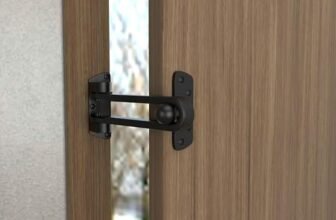 JIALTO High-Security Swing Bar Door Guard Lock — Heavy-Duty Brass Auxiliary Safety Latch for Home, Office & Hotel (Black, Pack of – 1)