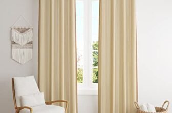 Decoholic Cream Polyester Window Curtains 6 Feet | Darkening Faux Texture Plain Drapes with Eyelets | Set of 2 Panels for Living Room, Bedroom & Office