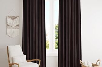 The Decor Hub Brown Polyester Long Door Curtains 10 Feet | Darkening Faux Texture Plain Drapes with Eyelets | Set of 2 Panels for Living Room, Bedroom & Office