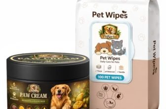 PetKartel Paw Cream 30g + Pet Wipes 100 Sheets Combo | Moisturizing Paw Balm with Peppermint Oil & Mango Butter | Cleaning Wipes for Dog | Daily Grooming Care for Paws, Coat, Dirt Removal & Hygiene