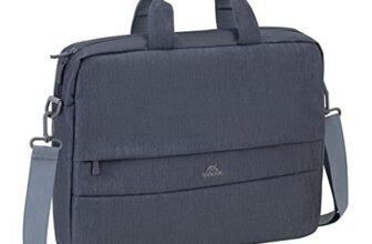 RIVACASE Prater Anti theft Laptop bag 15.6 Inches Waterproof Compact Shoulder Bag for Notebooks Ultra Light Computer Bag for Women/Men/Travel/Business, Compatible with Laptop Macbook Pro 15.6 inch