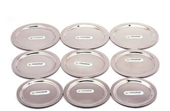 Coconut Stainless Steel – Ciba Lid Set | Heavy Gauge Lid Set of 9 Pcs. | Set Contains 3 Pcs Each of 12Cms, 13.5Cms & 15Cms Size Lids For Utensils | Must Have Kitchen Essentials