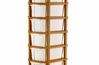 Kavira Plastic Drawer Storage Tower – Space Organizer|White,6 Layer