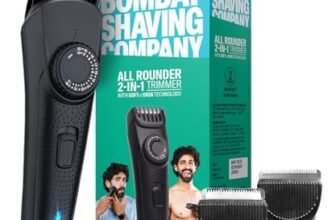 Bombay Shaving Company All Rounder 2-in-1 Trimmer for Men | Beard & Body Grooming with Dual Heads | Ceramic Blades for Sensitive Skin | 38 Style Settings | 120 Min Runtime | Type-C Fast Charge