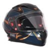 Royal Enfield SPEEDX Full FACE Jinx with Sun Visor & aerodynamic Spoiler | Certification: ISI & DOT | Liner: Dual EPS Expanded Polystyrene| UV Treated Surface | Polygiene Fabric DEEP Teal (L) 60 CM