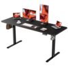 ERGOMAKER Electric Standing Desk 160x60cm (Black Frame + Black Desktop)
