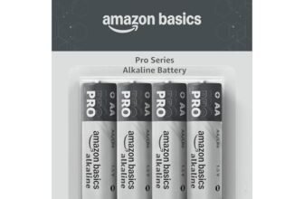 Amazon Basics Pro Series AA Alkaline Battery | Pack of 4 | for High Drain Devices | Toys, Digital Camera, Electric Toothbrush