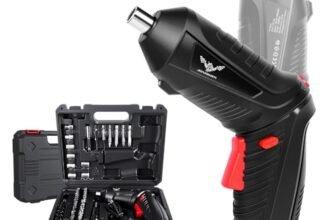 Power Screwdriver Cordless, JENABOM Screwdriver Bits Set Rechargeable, 3.6V Li-ion 3.5N·m Max Torque Electric Rotatable Drill Screwdriver for Home Improvement DIY Project, 47 Pcs