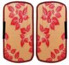 Heart Home Leaf Design PVC 2 Pieces Fridge/Refrigerator Handle Cover (Gold & Red) CTHH5392, Standard