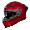 STUDDS Helios ISI and DOT Certified Full Face Helmet with Antifog 100 Lens, Sporty Spoiler (Cherry RED – M)