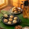 HomeWiz Cast Iron Appe Pan 7 Cavity 18 cm | Free Oil Dispenser 500ml | Pre-Seasoned Appe Maker for Appam, Paniyaram & Appe | Non Stick Appam Pan | Naturally Non-Stick | Works On Induction & Gas