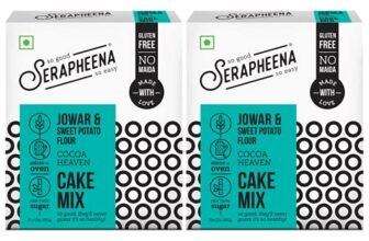Serapheena Cocoa Heaven Cake Mix, 200g x 2 | Jowar and Sweet Potato Flour, Gluten Free, No Maida, Quick and Easy to Make | Pack of 2